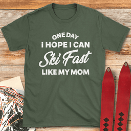 One Day Ski Mom T Shirt Gift For Mom