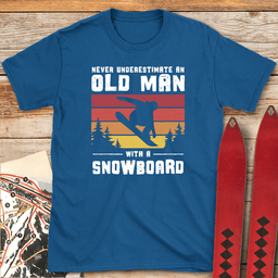 Old Man Snowboarder T Shirt Gift For Snowboarder