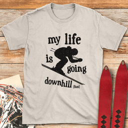 Downhill Fast Ski T Shirt Gift For Skier