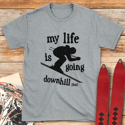 Downhill Fast Ski T Shirt Gift For Skier