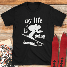 Downhill Fast Ski T Shirt Gift For Skier