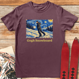 Gogh Snowboard Lady T Shirt Gift For Snowboarder