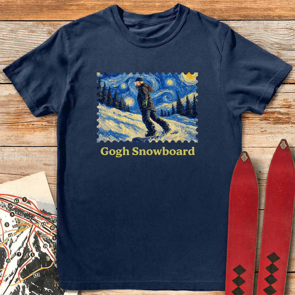 Gogh Snowboard Lady T Shirt Gift For Snowboarder