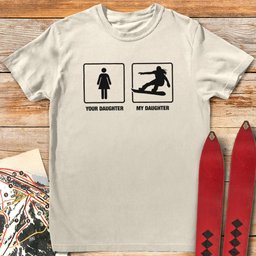 Daughter Boards T Shirt Gift For Skier