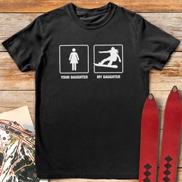 Daughter Boards T Shirt Gift For Skier