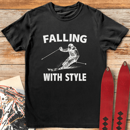 Falling With Style Ski T Shirt Gift For Skier