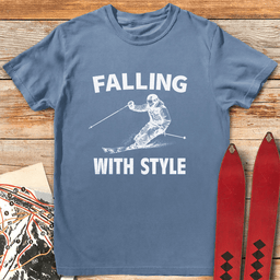 Falling With Style Ski T Shirt Gift For Skier