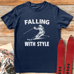 Falling With Style Ski T Shirt Gift For Skier