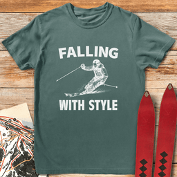 Falling With Style Ski T Shirt Gift For Skier