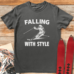 Falling With Style Ski T Shirt Gift For Skier
