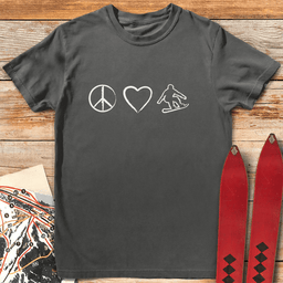 Peace Love Snowboard T Shirt Gift For Snowboarder