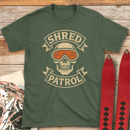 Shred Patrol T Shirt Gift For Skier