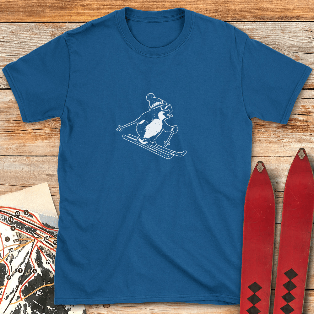 Penguin Ski Solo T Shirt Gift For Skier