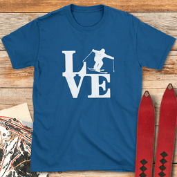 Love Sign Ski T Shirt Gift For Skier