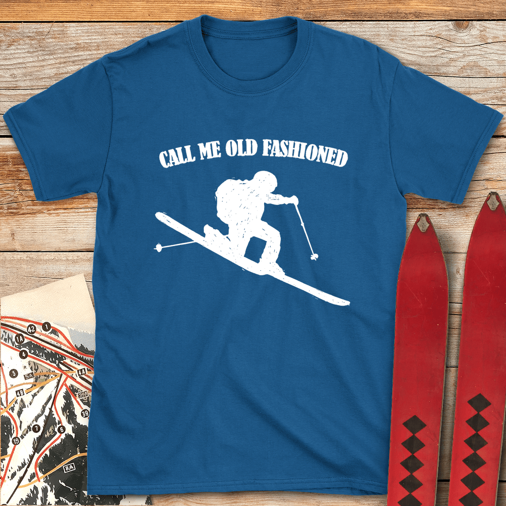 Old Fashioned Tele T Shirt Gift For Skier