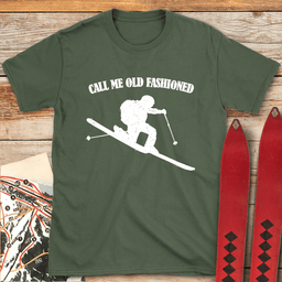 Old Fashioned Tele T Shirt Gift For Skier