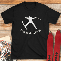 No Ragrets T Shirt Gift For Skier
