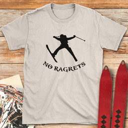No Ragrets T Shirt Gift For Skier