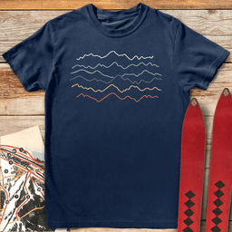 Landscape Lines T Shirt Gift For Skier