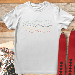 Landscape Lines T Shirt Gift For Skier