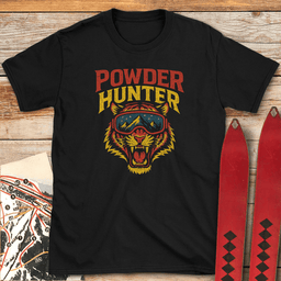 Powder Hunter T Shirt Gift For Skier