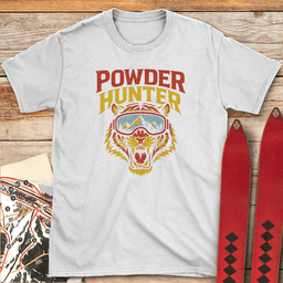 Powder Hunter T Shirt Gift For Skier