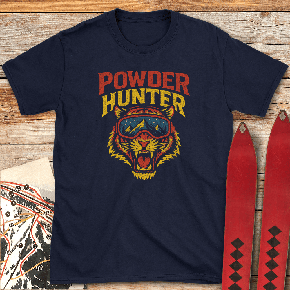 Powder Hunter T Shirt Gift For Skier
