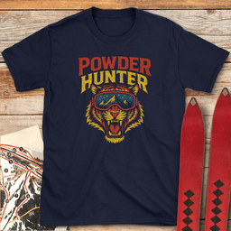 Powder Hunter T Shirt Gift For Skier
