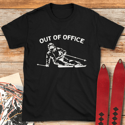 Out Of Office Ski Carve T Shirt Gift For Skier
