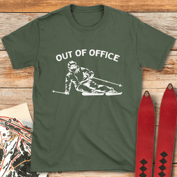 Out Of Office Ski Carve T Shirt Gift For Skier