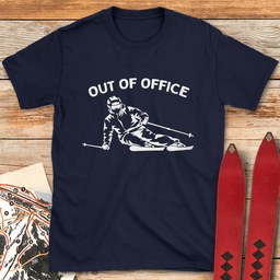 Out Of Office Ski Carve T Shirt Gift For Skier