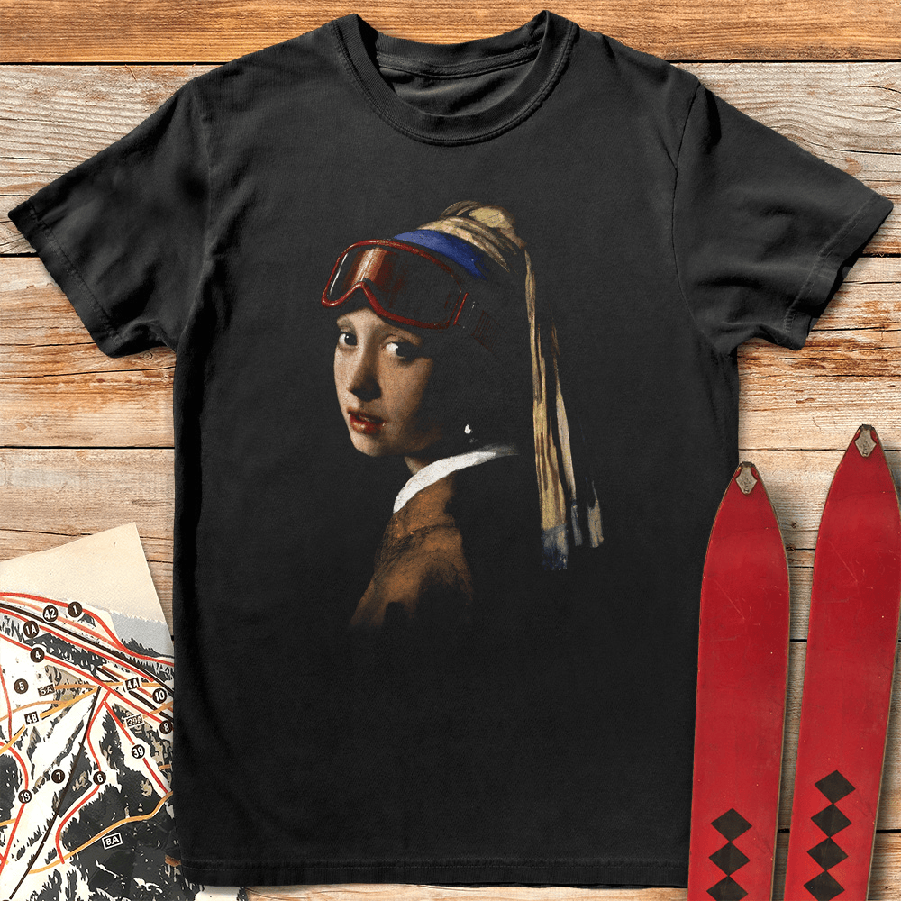 Girl With Red Goggles T Shirt Gift For Skier