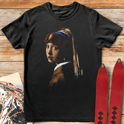 Girl With Red Goggles T Shirt Gift For Skier