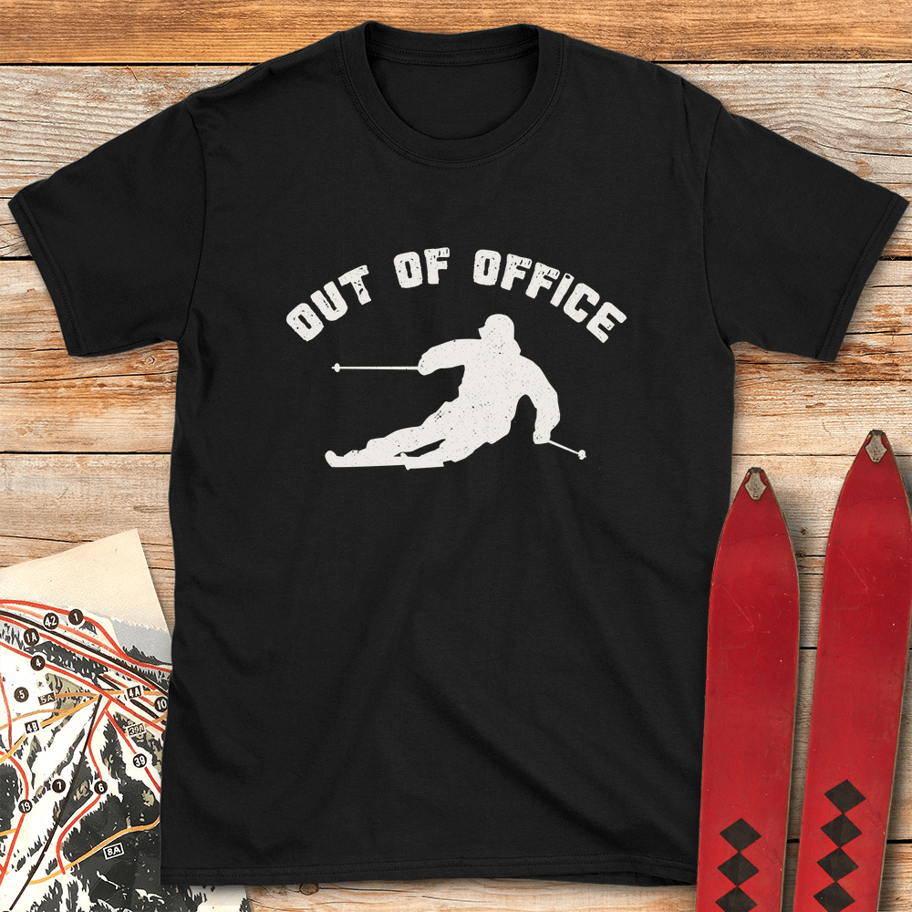 Out Of Office Ski T Shirt Gift For Skier