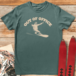 Out Of Office Snowboard T Shirt Gift For Snowboarder