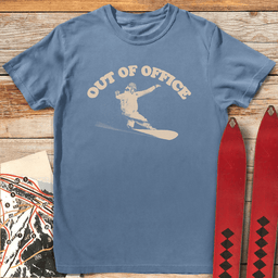 Out Of Office Snowboard T Shirt Gift For Snowboarder