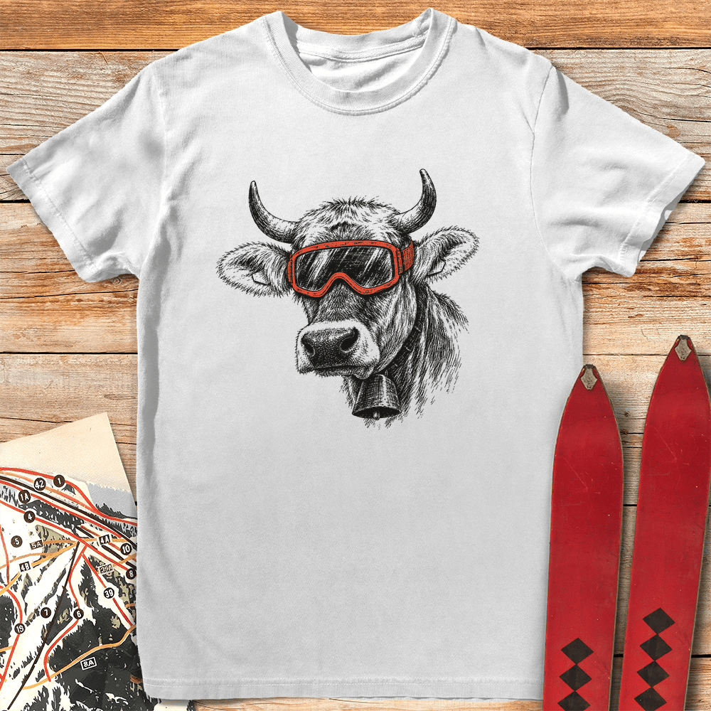 Cow Shreds T Shirt Gift For Skier