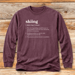 Definition Of Skiing T Shirt Gift For Skier