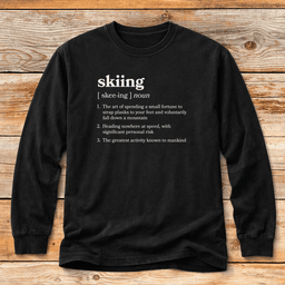 Definition Of Skiing T Shirt Gift For Skier