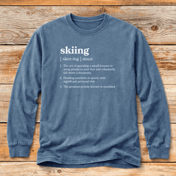 Definition Of Skiing T Shirt Gift For Skier