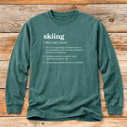 Definition Of Skiing T Shirt Gift For Skier