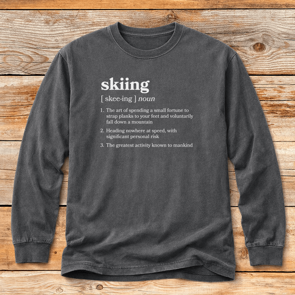 Definition Of Skiing T Shirt Gift For Skier