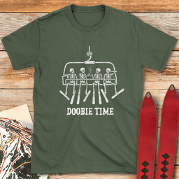 Doobie Time T Shirt Gift For Skier