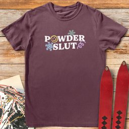 Powder Slut T Shirt Gift For Skier