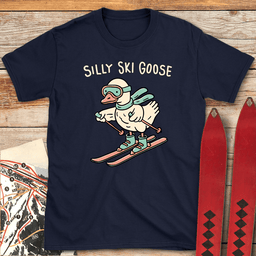 Silly Goose Skiing T Shirt Gift For Skier