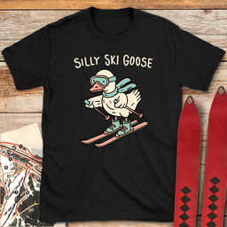 Silly Goose Skiing T Shirt Gift For Skier