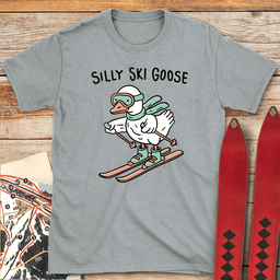 Silly Goose Skiing T Shirt Gift For Skier