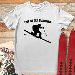 Old Fashioned Tele T Shirt Gift For Skier