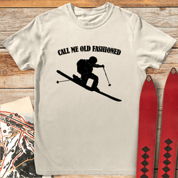 Old Fashioned Tele T Shirt Gift For Skier