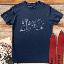 Over The Hill T Shirt Gift For Skier